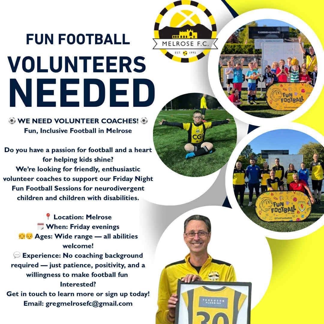 fairydeanrovers's tweet image. 🤩 Some Fun Football skills on display yesterday! 🪄 🌟 🥅 

🤗🙌🏻🏐 Melrose Fun Football team took to the pitch at half time v University of Stirling

😊 We hope you all enjoyed your day &amp;amp; look forward to welcoming you all again 

#GETINVOLVED ❤️🖤