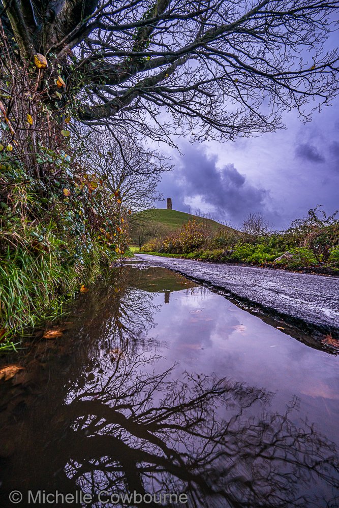 "The Mirror" The puddle is back! Photo taken in Glastonbury about 45 minutes before sunrise this morning.