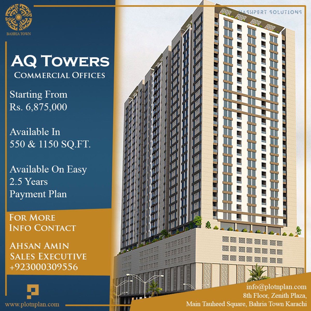 Hashpert's tweet image. Your brand deserves clarity, creativity, and impact. 
Our design and marketing solutions deliver all three.

For more info visit our site hashpertsolutions.com

#HashpertSolutions #GraphicDesign #SocialMediaDesign #RealEstate #BahriaTown #Properties #PropertyInvestment #Malls