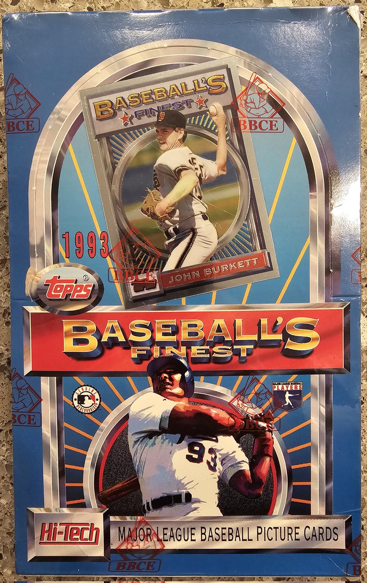 adcut2's tweet image. 1993 Topps Finest baseball BBCE authenticated and wrapped box. Come and get yourself an OG refractor!😊 $1650 #bbce #refractor #1993finest #thehobby