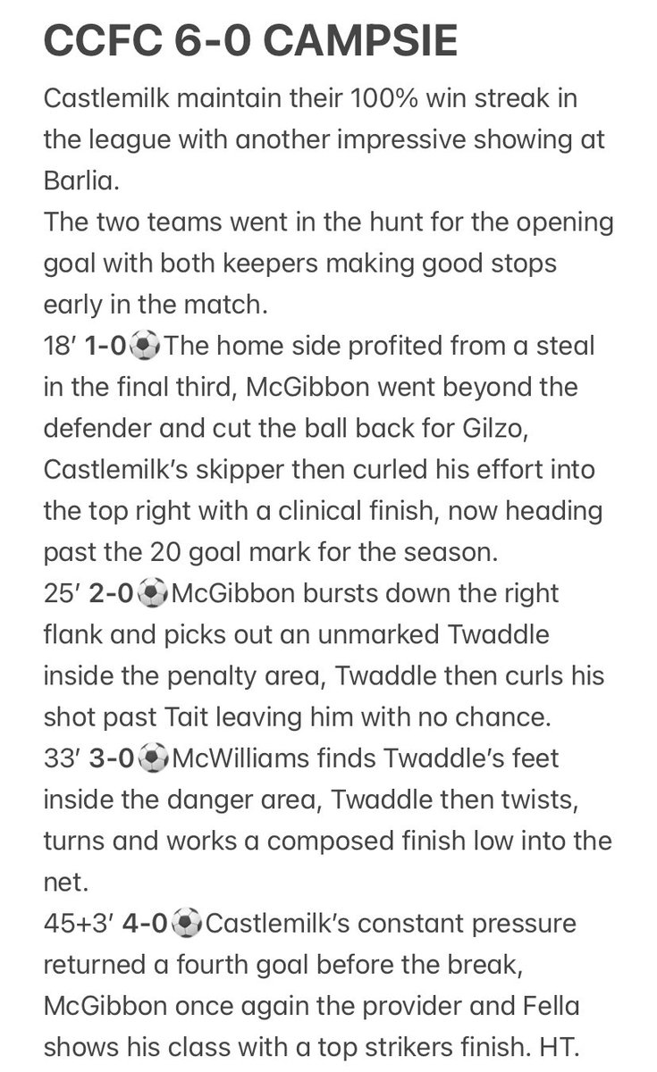 CCFC Saturday tweet media