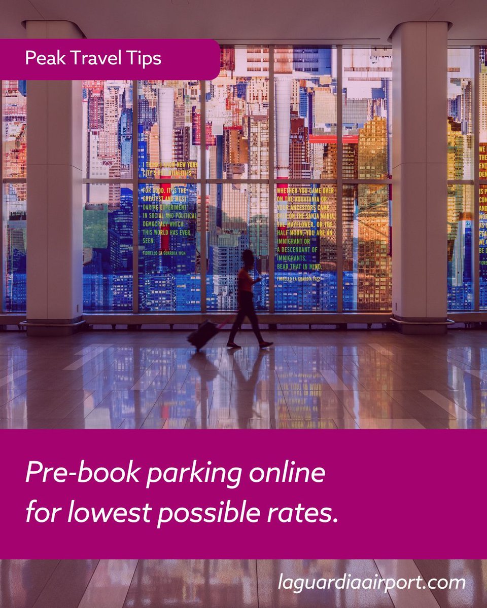 Heading out this holiday season? ✈️ Follow our top tips for stress-free flying and visit laguardiab.com to plan ahead.