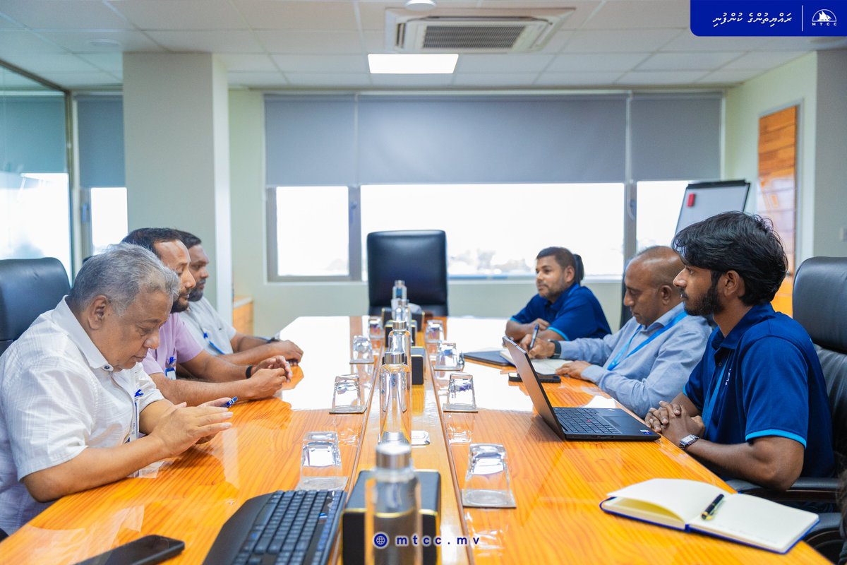 MTCCPlc's tweet image. Our MD DCP (Retd) Ahmed Saudee and team met with MP Hon. Ahmed Saleem and Eydhafushi Council. Discussions focused on ongoing projects. #MTCCProjects #RayyithungeKunfuni