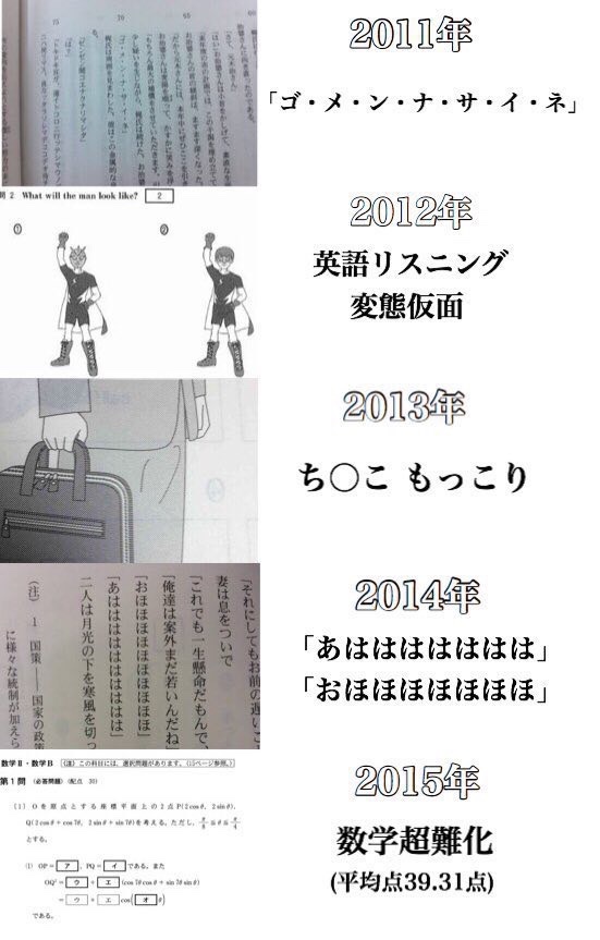StSyka3's tweet photo. センタ一試験が残した伝説ー覧 https://t.co/k8YhlhzLqc