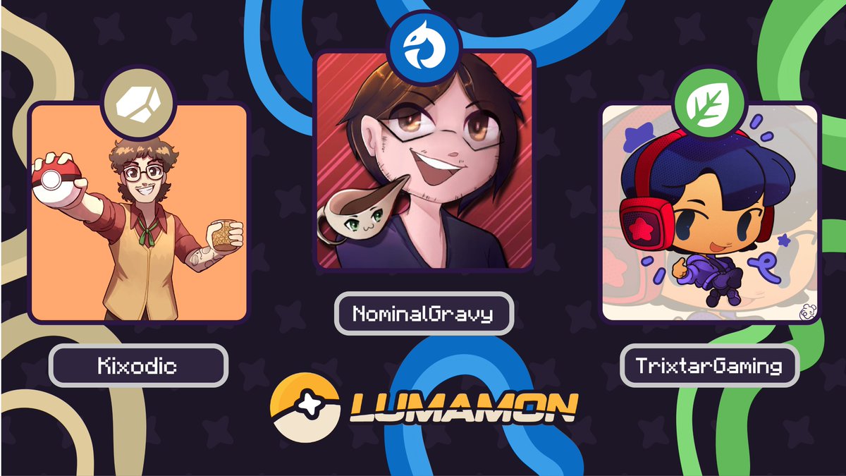 LumamonOfficial's tweet image. Another 3 incredible strong gym leaders! We have got...

⭐️@kixodic as Rock Gym Leader
⭐️@Nominalgravy as Dragon Gym Leader
⭐️@TrixtarGaming as Grass Gym Leader