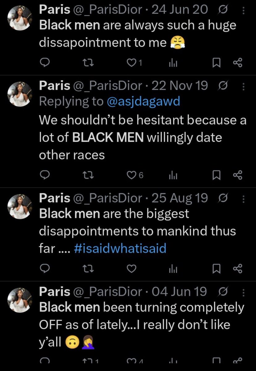 Airplanmode1998's tweet photo. Trust me she was doing the same thing to Black men In America. https://t.co/gPOLdayl6w