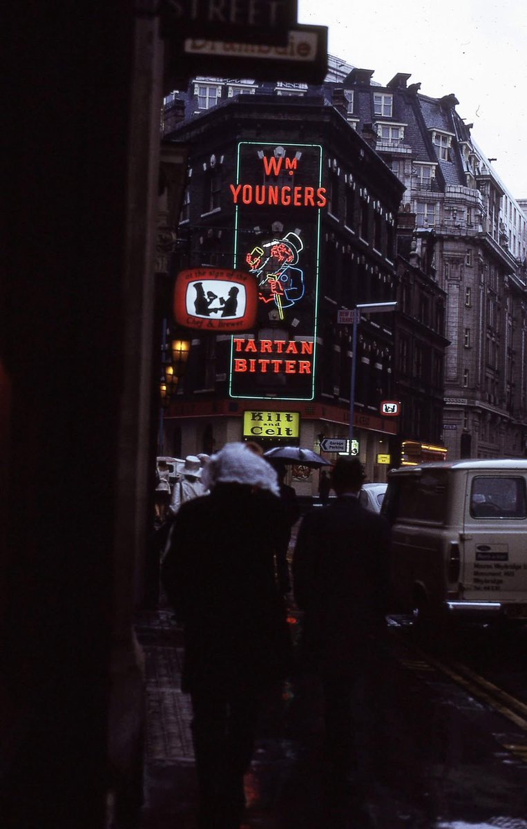 The Kilt and Celt Pub, Glasshouse St, 1972. There were a few Scottish pubs in the West End in the 70s, why were they there? what happened to them?  This is now The Glassblower.