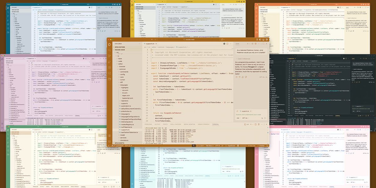 monoooki's tweet image. I made a VS Code theme inspired by Eevee-like color palettes. 9 variants in one extension — hope you enjoy!

イーブイっぽい VSCode テーマを作りました。使ってみてね！

marketplace.visualstudio.com/items?itemName…
#VSCode