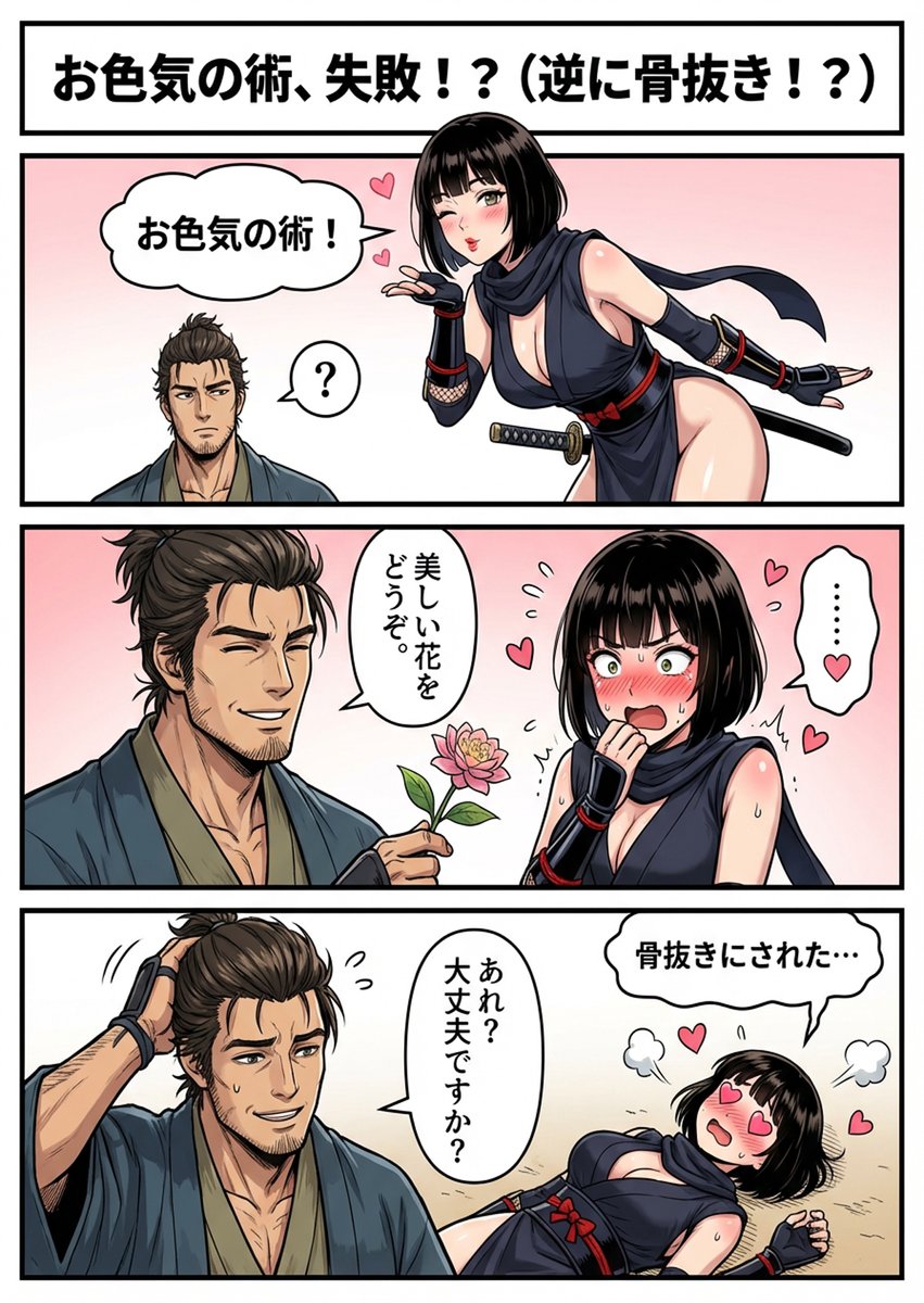 webdesigner_go's tweet image. NanoBananaProポン出し漫画生成遊び、楽しい。ずっと遊んでられる...。やっぱりPhotoshopでの生成が慣れてるから使いやすい。どこまでセクシー系がいけるのかテストしてるｗ