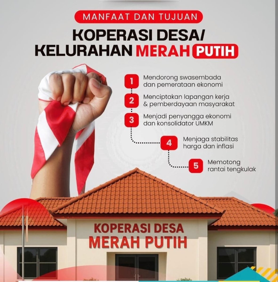 anita_kurnia667's tweet image. Mulai dari penguatan ekonomi desa lewat Koperasi Merah Putih, peningkatan SDM melalui Sekolah Rakyat, hingga apresiasi publik atas Kemandirian Energi. 
#IndonesiaEmas #ProgramPresiden #Koperasi #Pendidikan #Energi