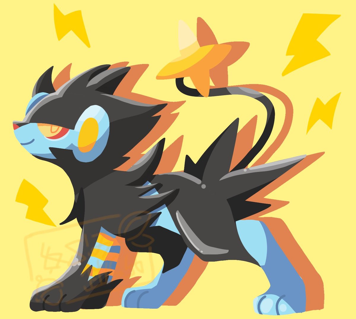 #ポケモンイラスト #pokemonfanart
レントラー