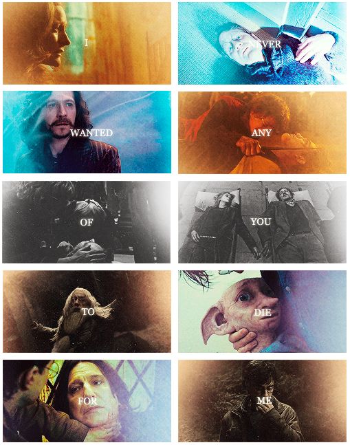 "I’m sorry, I never wanted any of you to die for me." – Harry Potter