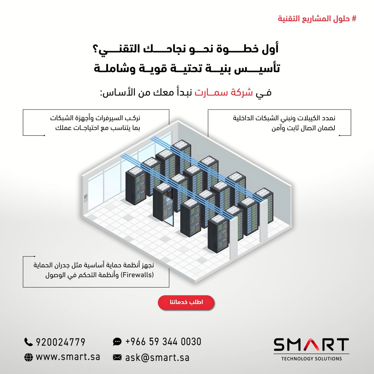 SmartTechSA's tweet image. ابدأ صح مع شركة سمارت و خلي البنية التحتية لشركتك أساس قوي ومستدام للنجاح التقني
تواصل معنا عبر الواتس اب -  الرابط في البايو 👆🏻

Start right with SMART, build a resilient, scalable IT foundation that powers your growth.
Contact us via WhatsApp - link in Bio👆🏻

 #سمارت #SMART