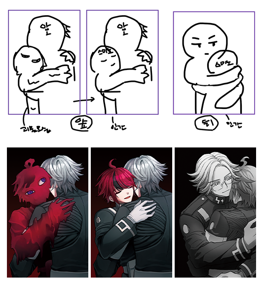 gn_hundred's tweet photo. DDさんに頼んで描いてもらったんだけど、自分のラフがどうやってあんなに発展したのか描く人の手は本当に不思議だな…（補正はいつも私がしているので載せても良いと確認済みです） https://t.co/Q2fXIeCNfe