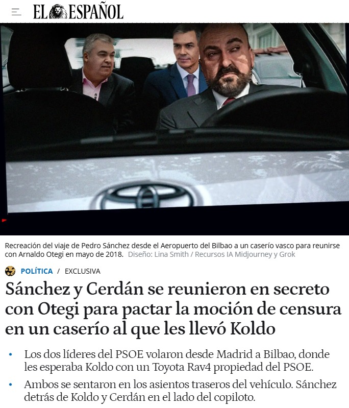 NunezFeijoo's tweet image. Dijo Sánchez que lo suyo con Koldo era una “relación anecdótica”. Claro, el típico conocido al que le pides que te conduzca hasta los brazos de un terrorista como Otegi. 

Y, ojo, con la presencia de Santos Cerdán y Antxón Alonso parece que el pacto encapuchado no era solo…