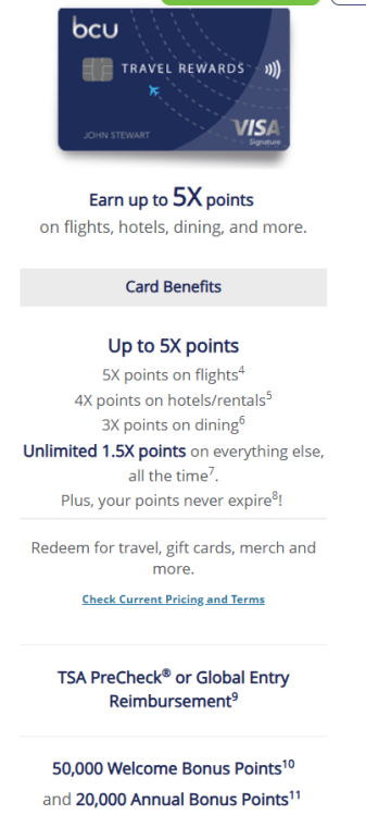 USCCStrategy's tweet image. #BCU #CreditUnion – Travel Rewards+ Card – 50k Bonus &amp;amp; $99 Annual Fee 
bcu.org/credit-cards