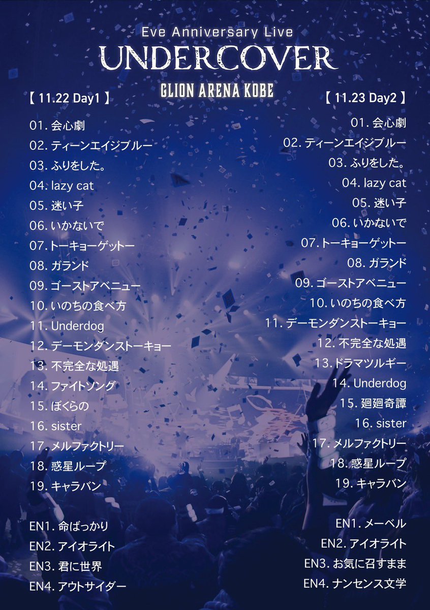 oO0Eve0Oo's tweet image. 神戸アリーナ2days
新旧混ざった特別なセトリで充足感に満たされてます。改めて周年を祝ってくれてどうもありがとう！これからもよろしく！⚡️