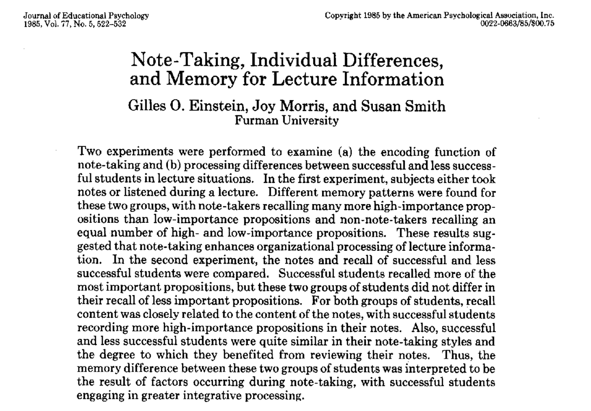 vgarc1ar's tweet image. On the other hand, though, studies have shown that taking notes during lectures enhances attention and memory retention, when compared to only listening.