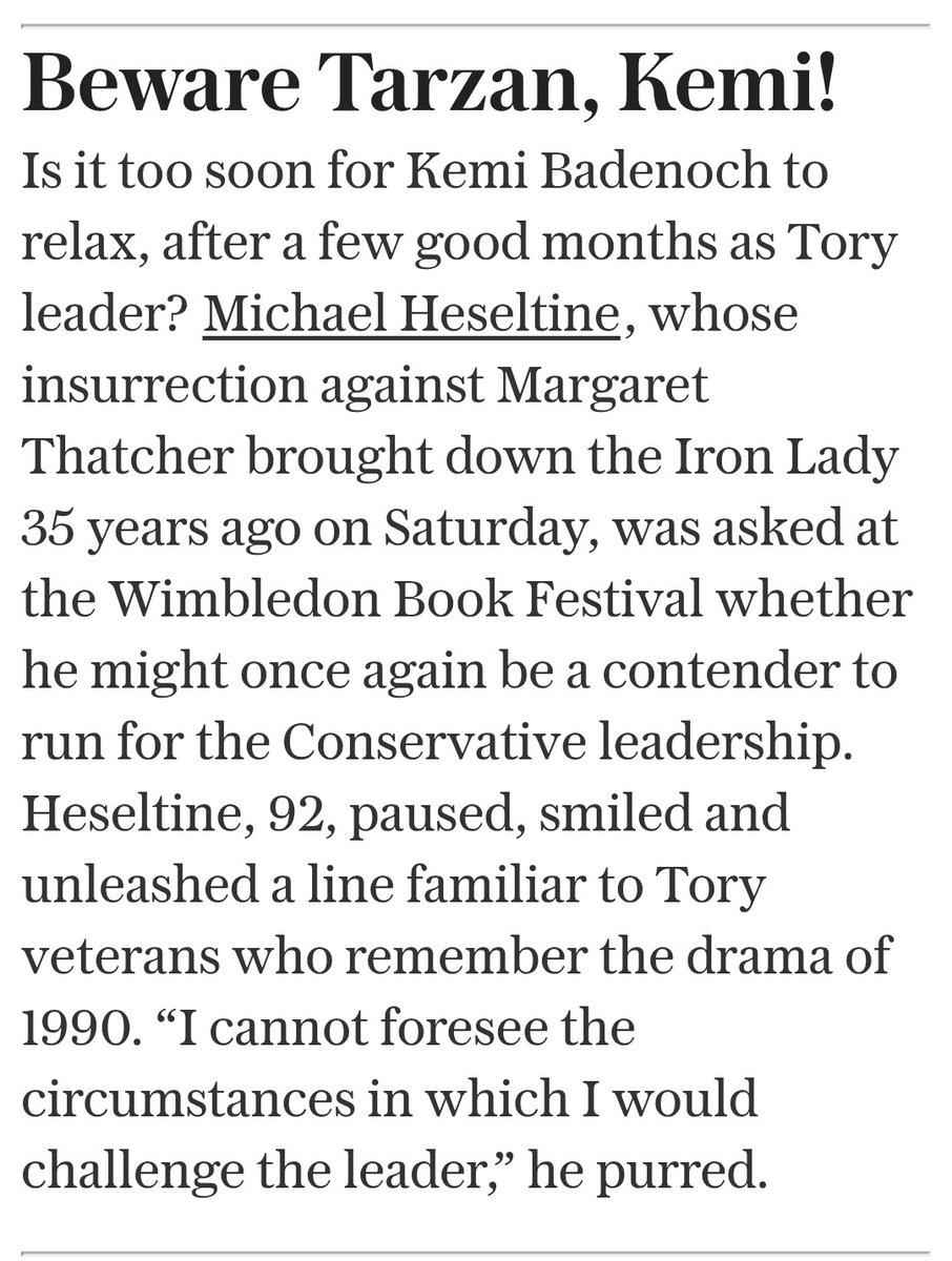 stefanstern's tweet image. News of my interview with Michael Heseltine has reached the Peterborough column (in yesterday&apos;s Daily Telegraph):