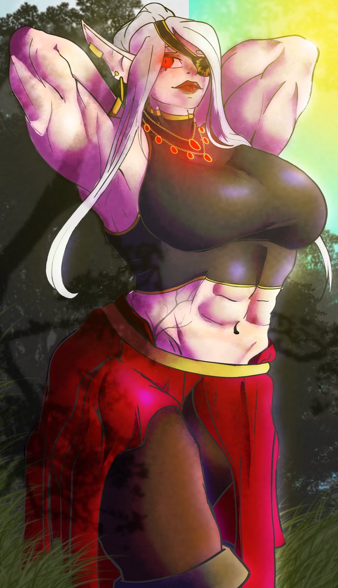 _Geek_Gamer_'s tweet photo. Ready for a day of training…. Lady Crimson is.

#dnd #characterdesign #characterart  #art https://t.co/Qs96sPPe4x