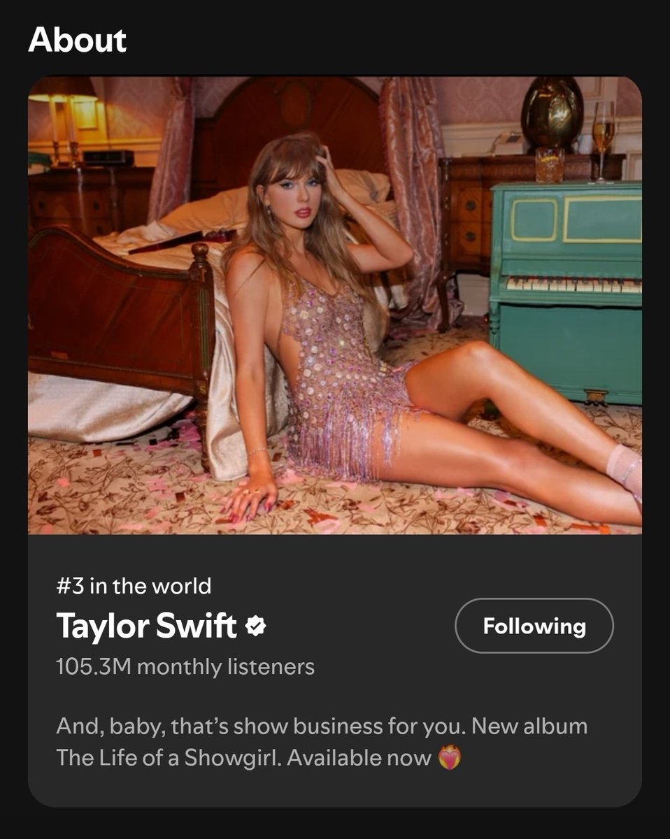 Moonlightswift8's tweet image. It’s so good finally seeing color on her Spotify profile 😭 And this one is her best so far.