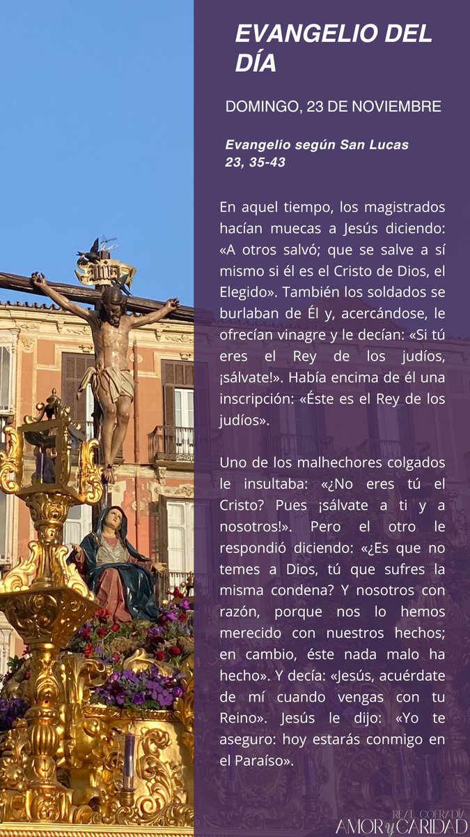 ✝️ EVANGELIO DEL DÍA

¡Feliz domingo! ❤️‍🔥

#CofradíasMLG