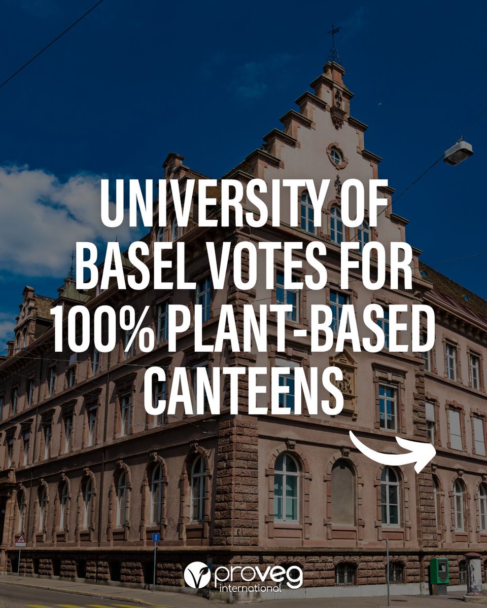 ProVeg_Int's tweet image. The students have spoken! At the University of Basel, 53% of students voted YES for a 100% plant-based university! 🌱🎓  Well done to @plantbasedunis for your continuous incredible work!

Who&apos;s next? Tag the university you think should follow Basel&apos;s lead and go plant-based! 👇