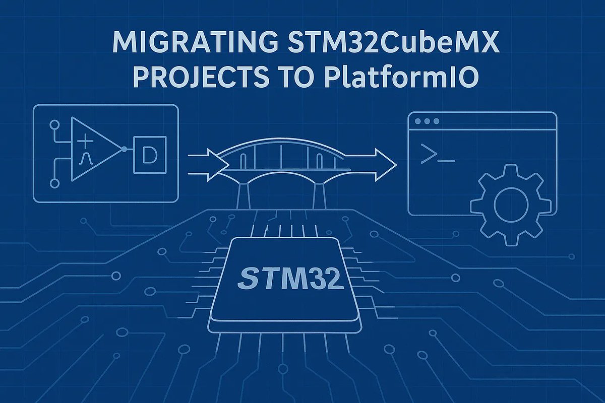 PlatformIO_Org's tweet image. #ProjectSpotlight 🚀 &quot;Building a Toolchain Bridge: Lessons from stm32bridge&quot;
Check out how `stm32bridge` turns messy project exports into a clean 1-command workflow
👉 jobenas.medium.com/building-a-too…
📌 #EmbeddedSystems #Semiconductor #Engineering #Electronics #Hardware #IDE