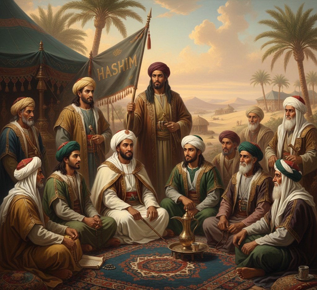 بنو هاشم ليسوا من أهل الحجاز 
فلو راجعنا السردية العباسية سوف نجد روايات عن علي بن أبي طالب( ع) وعبدالله بن عباس تأكد اصلهم الى كوثى 
أما من جهة النسب فهم يرجعون الى ابراهيم العراقي (ع)
وقد ذكروا في سفر أخبار الايام الاول كأحد قبائل المبايعة لداوود 
ما يعني ان دخولهم الحجاز متأخر