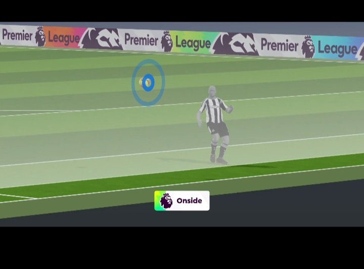 The first time an offside is checked after assister has passed the ball 

Doing everything to take city out of the title race. These officials need to be investigated