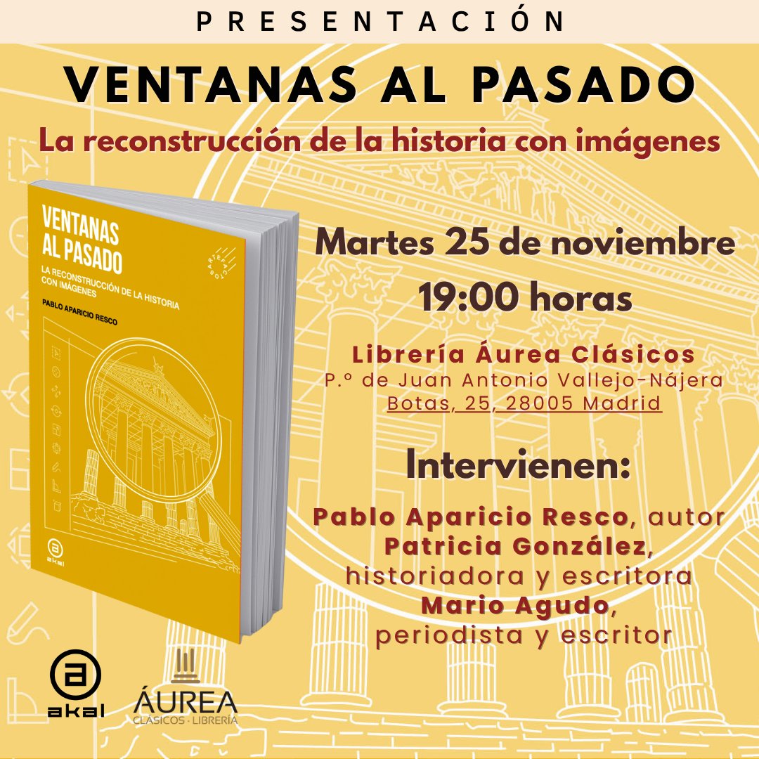 Es un libro que nos habla de pasados tangibles e intangibles, sobre como lo imaginamos y sobre como la historia, por mucho que hable de Roma o la Prehistoria, habla mucho más de nosotros.
Venid a hablar de ello con nosotros el martes :)
