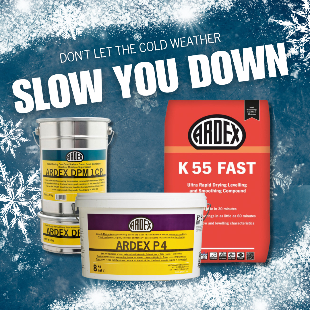 Don’t let the cold weather slow you down! ❄️

✅ Keep things moving this winter with these ARDEX products built for speed:

👉 DPM 1 C R
👉 P 4
👉 K 55 FAST

👷🏼‍♂️ Stay on schedule, whatever the weather 👊

#ARDEXUK #WinterReady #FloorPrep #DPM1CR #P4 #K55FAST