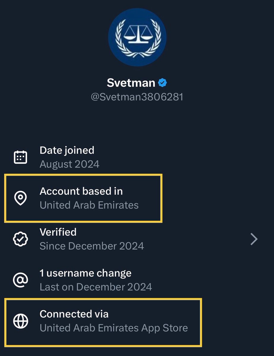 CrayonMurders's tweet image. Well, this is embarrassing.

Andrew Tate’s newest propaganda account, the “Romanian lawyer” who claimed to have inside info, and was leaking unredacted case documents, attacking witnesses, and trying to influence the UK case, appears to be located in the UAE (Dubai) with them.