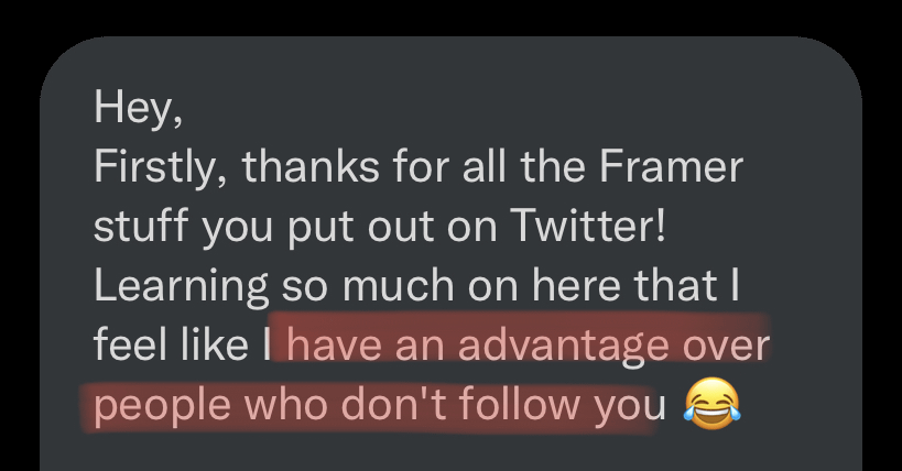 Framer University tweet media
