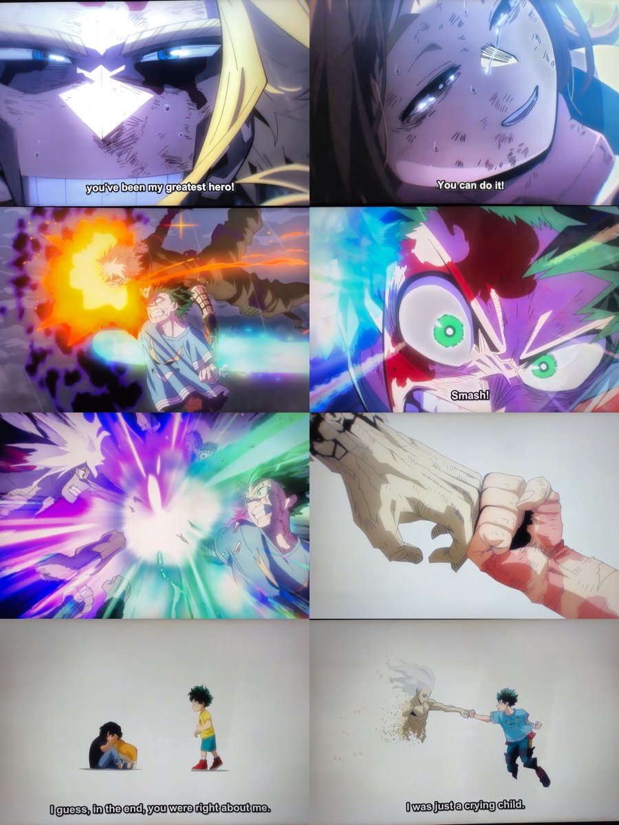The latest episode of My Hero Academia is the greatest and most beautiful thing I've ever seen.. its literal perfection 😭 Izuku Midoriya you will always be the GOAT, thank you Horikoshi 🙏🏻