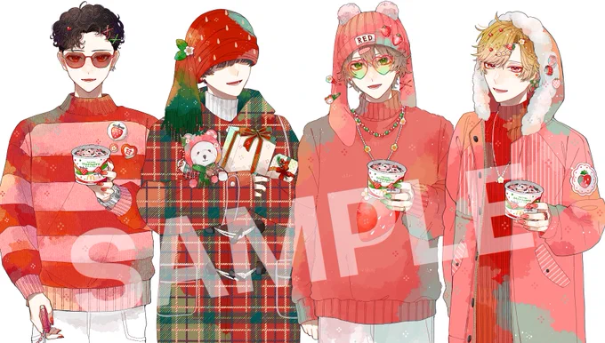 ❖お知らせ❖ マクドナルド様のWeb広告 【苺俺男乃風】 甘旦那、COOKIE-KUN、RED BERRY、SWEET EYEのキャラクターデザインとイラストを担当させていただきました...!! どうぞよろしくお願いいたします