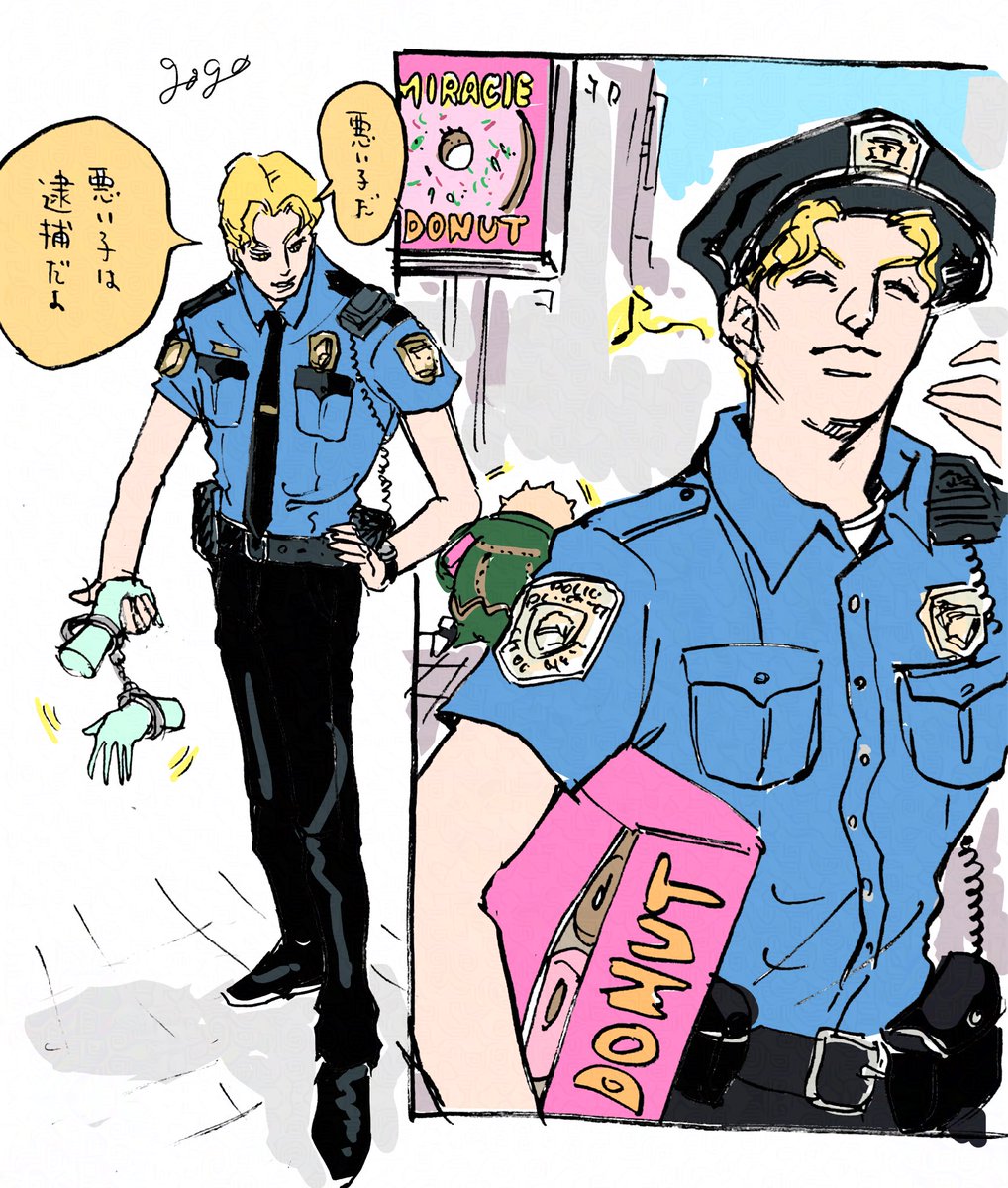 gogosoftmachine's tweet image. これがアメリカの警官だった世界線の吉良吉影(…あってる？)