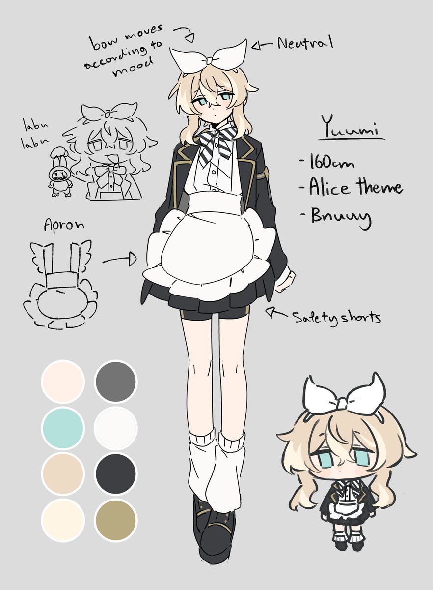 Taenyaki's tweet image. I realize I have free will and gave my new oc a labubu