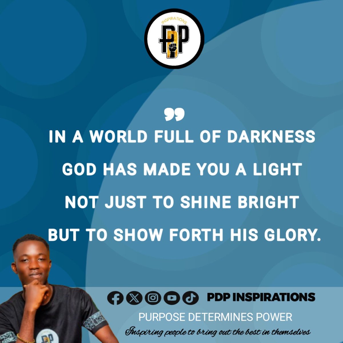 PAPADEPAPA10's tweet photo. Share to any friend who needs to read this and let them know they're not only to shine bright  in a world full of darkness but show forth the glory of God.
#pdpinspiration #motivation #inspiration #PulseViral #viralpage #viralaccount https://t.co/vM3tdlzuJF