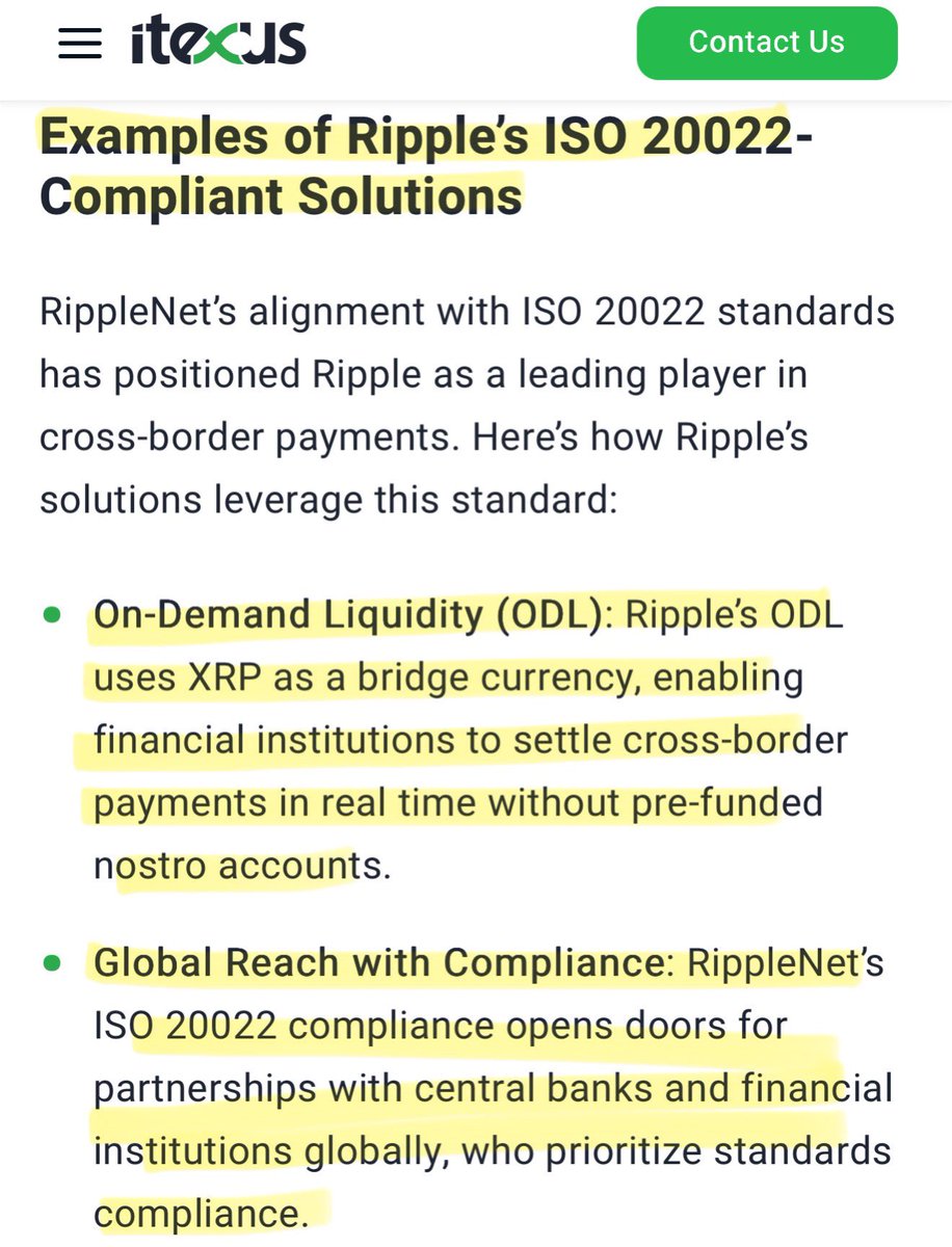 SMQKEDQG's tweet image. ‼️RIPPLE’S ON-DEMAND LIQUIDITY (XRP) SOLUTION = ISO 20022 COMPLIANT‼️

Documented.📝👇