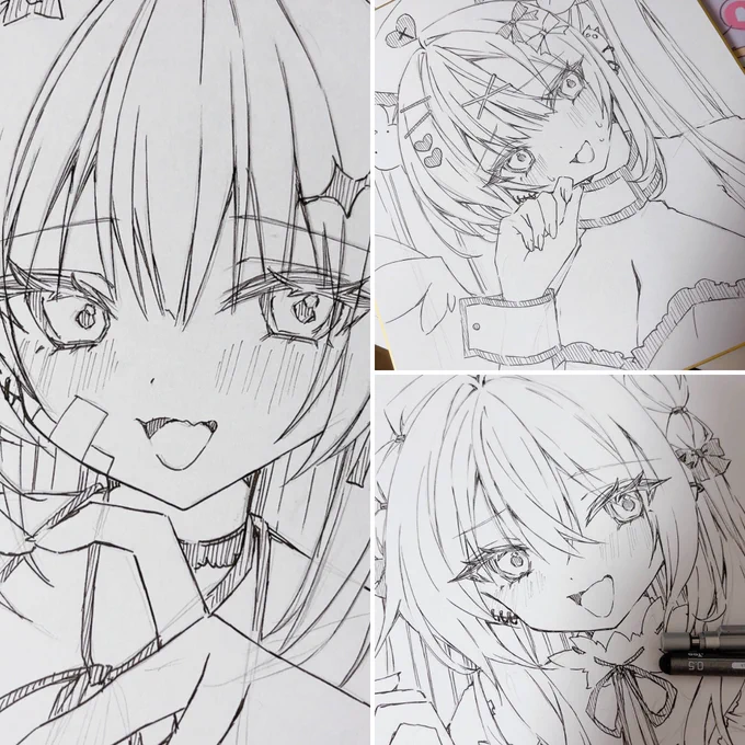 色紙(wip)は大サイズのみでこんな感じです!よろしくお願いします～!!!
#コミティア154 #COMITIA154 
