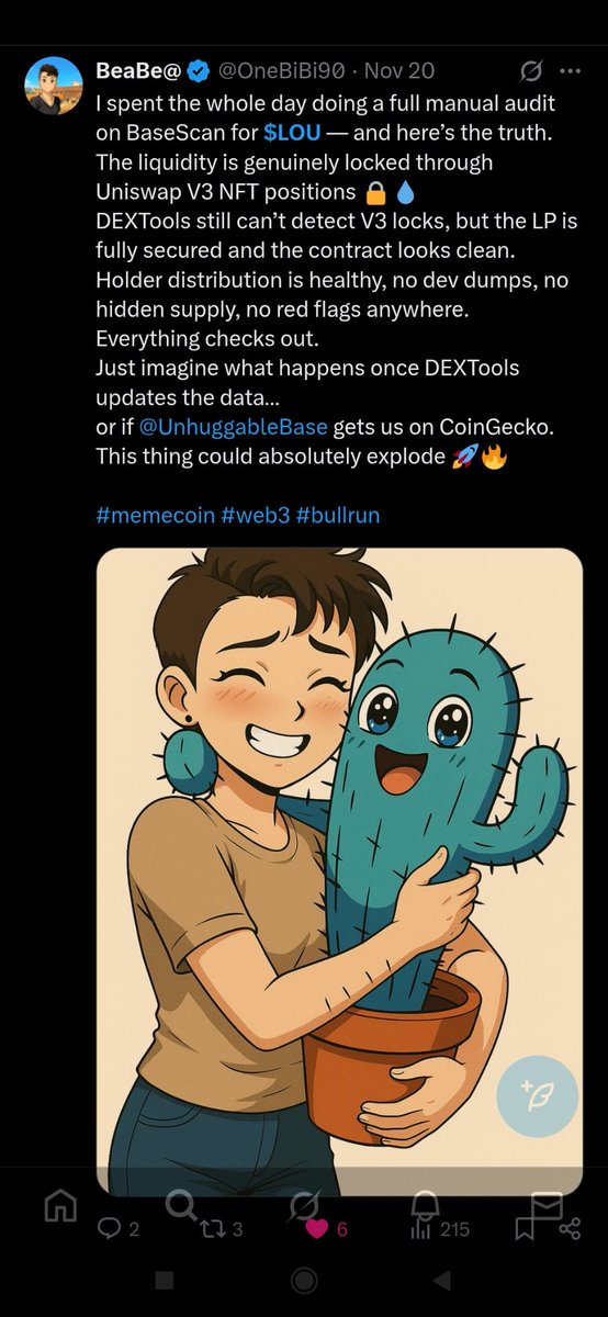 AchimCherdoud's tweet image. $Lou 🌵 the Power to the People #Memecoin on #Base 😎👊🏻💥 Listen to her 👇🏻😎