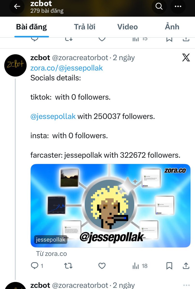 web3r2's tweet image. You may do not remember that I failed to find @VitalikButerin on Zora sometime ago.
My bot @zoracreatorbot even found another famous web3 creator. @jessepollak on Zora 2 days ago.

The mission still failed but something awesome just happened.

#base #zora