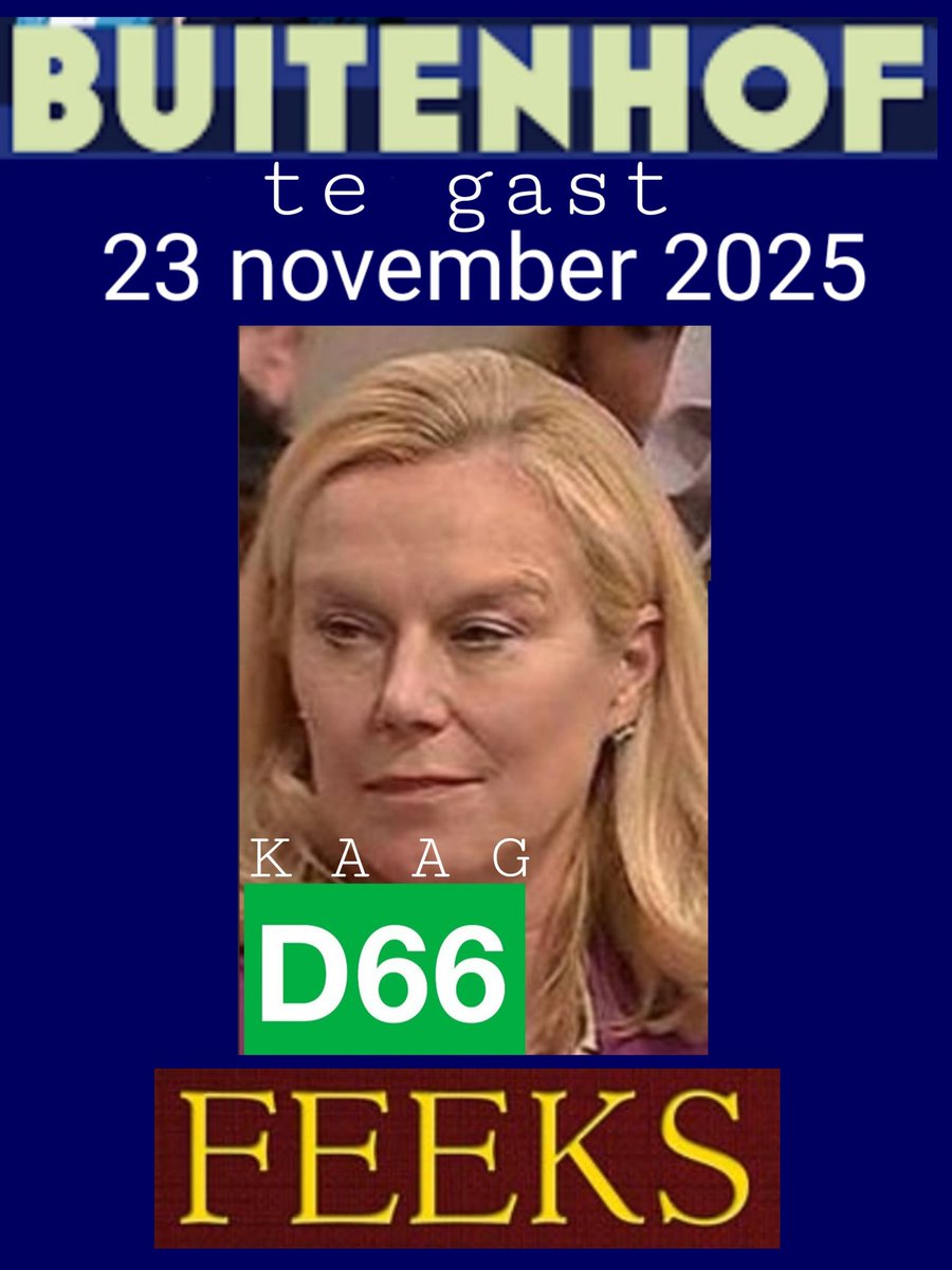 Overal klaar, overal mislukt, maar natuurlijk vandaag toch te gast bij #buitenhof via de #NPO; de huisomroep van #D66 #Kaag