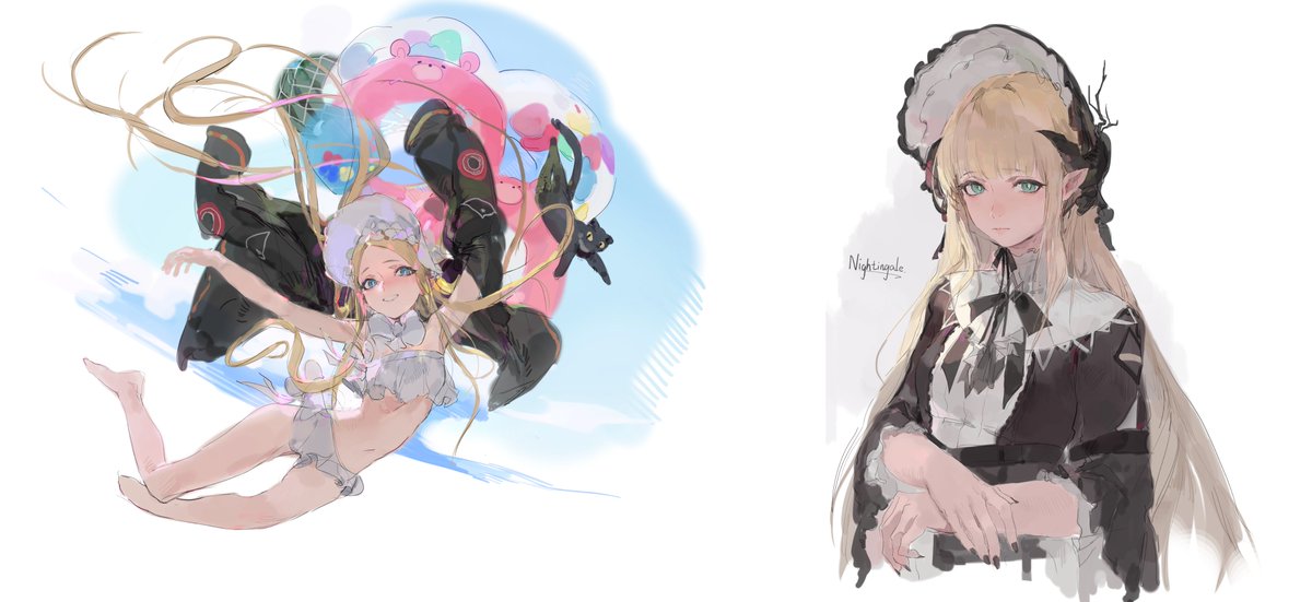 这两天画的点图.阿比盖尔,夜莺
夜莺姿势抄的蒙娜丽莎————(双厨狂喜×