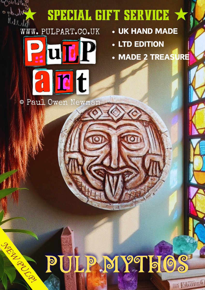 wwwpulpartcouk's tweet image. ✨Pulp Mythos! Where celestial guardians, mythological legends &amp;amp; tribal totems come alive. Explore authentic craftsmanship, historical resonance and visual storytelling ✨
pulpart.co.uk/new-pulp/f/pul…
 #Gifts #PulpArt #HandmadeUK