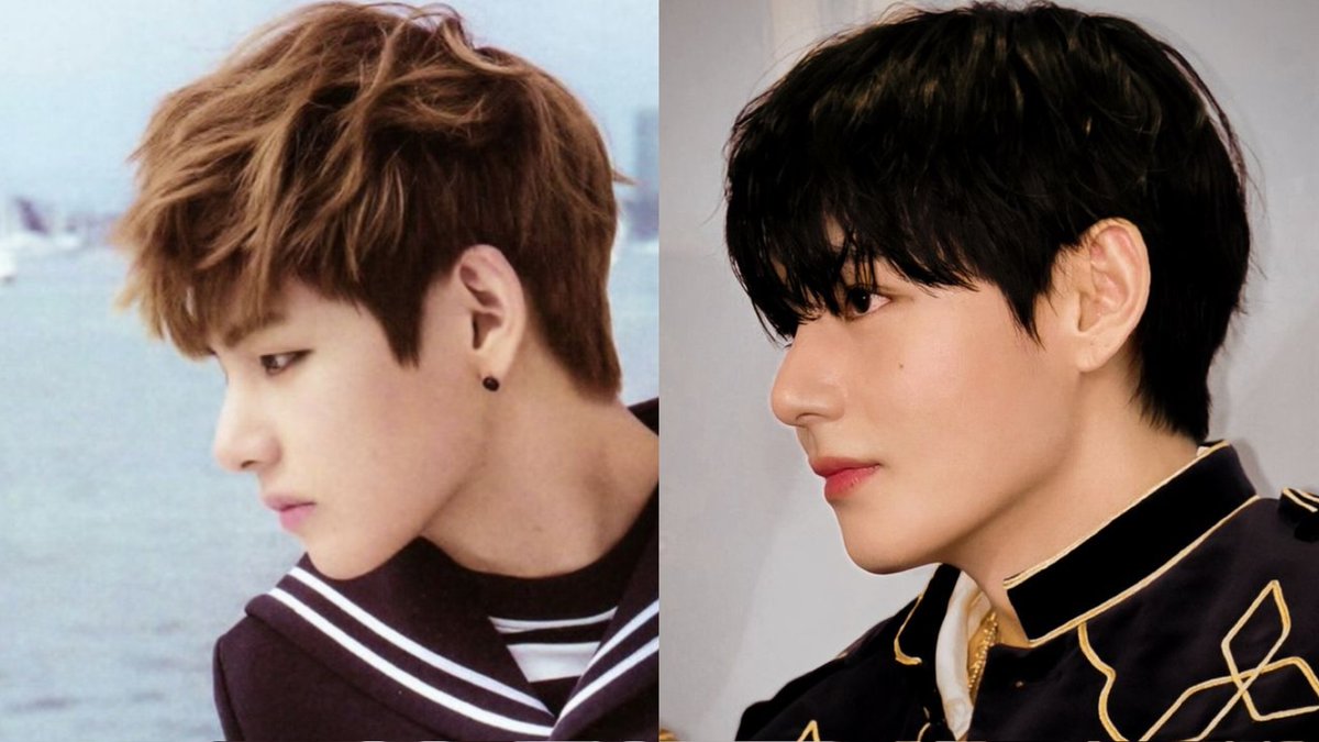 Iam_kths_'s tweet image. Evolution of Taehyung&apos;s side profile

2015                                    2025