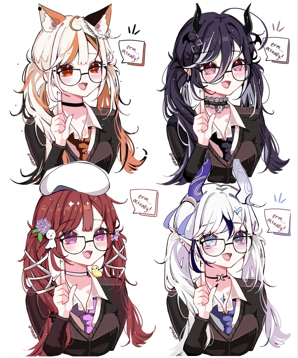 hanreiei's tweet image. NERD YCH OPEN
just need money to pay something for school 
$30- original
$40- change hair &amp;amp; clothes

art first basis so i don’t get called scammer lol 😫