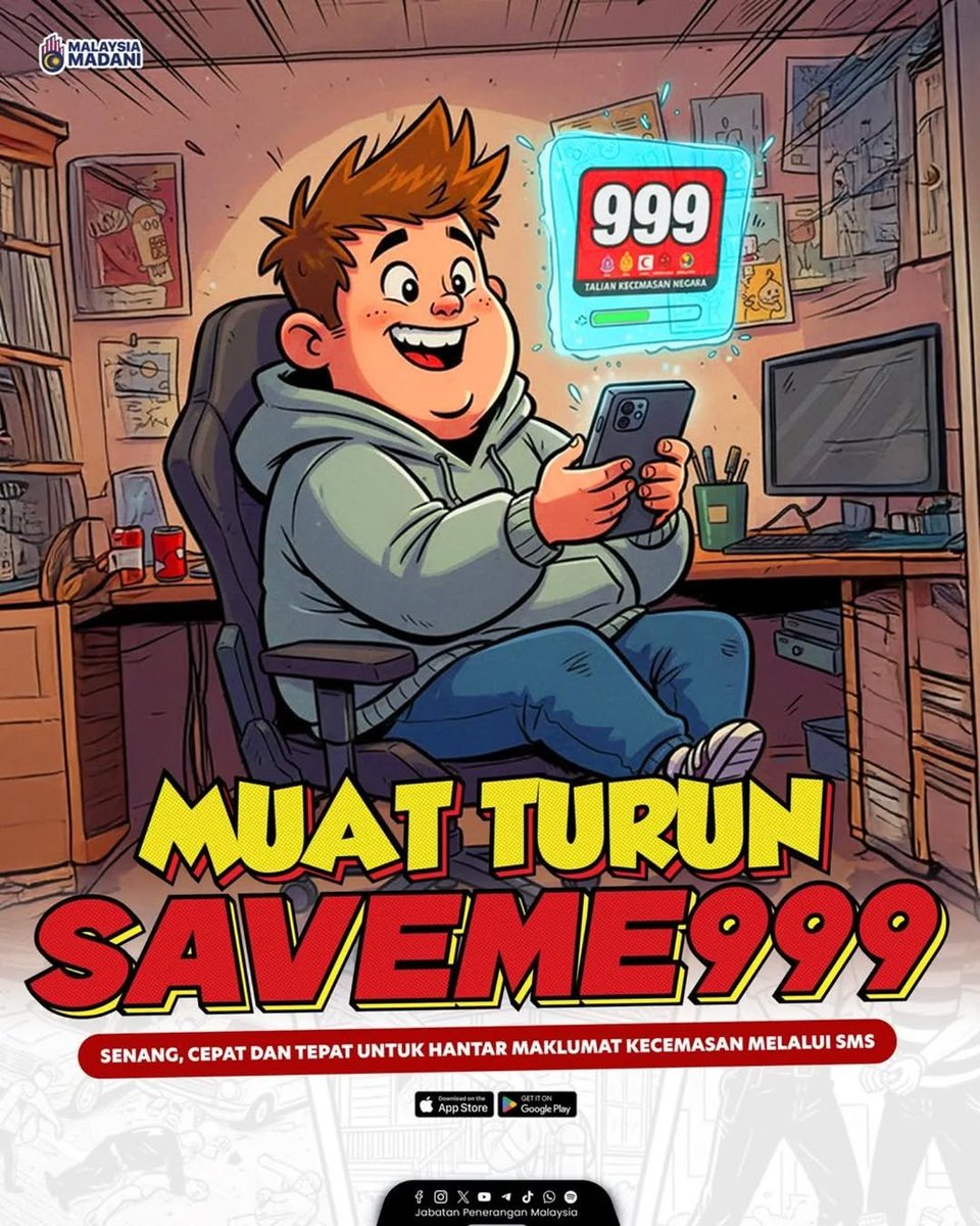 JapenPahang's tweet image. #Repost @japenmalaysia
...
📲 Muat Turun SaveME 999 🎯 Untuk penyampaian maklumat kecemasan yang tepat, cepat dan berkesan, orang awam digalakkan memuat turun aplikasi SaveME 999. ⚠️ Elakkan penyalahgunaan demi keselamatan semua.