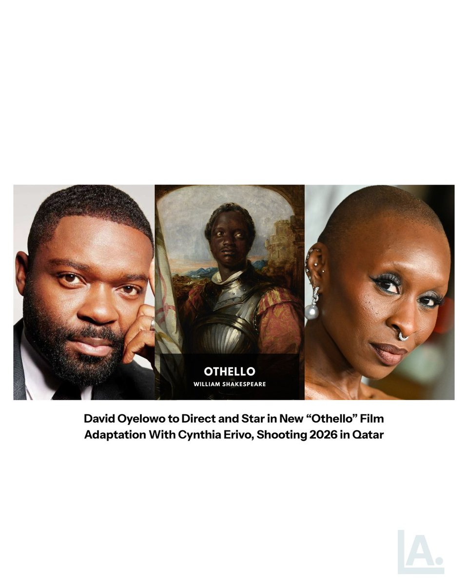Project News: DAVID OYELOWO'S OTHELLO

David Oyelowo to direct and star in OTHELLO, the first film Barbara Broccoli is making after the James Bond franchise era. Cynthia Erivo and Rachel Brosnahan co-star. Broccoli confirmed the project on 23 November during Doha Industry Days.